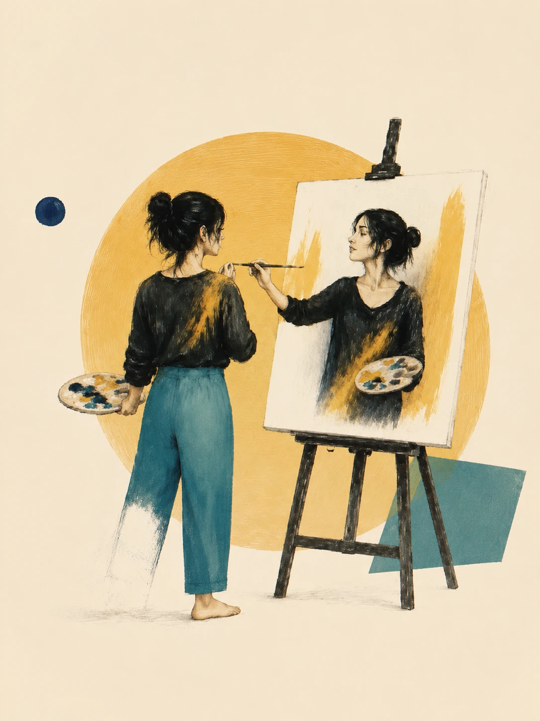 Becoming & Creating — embodied psychology artwork