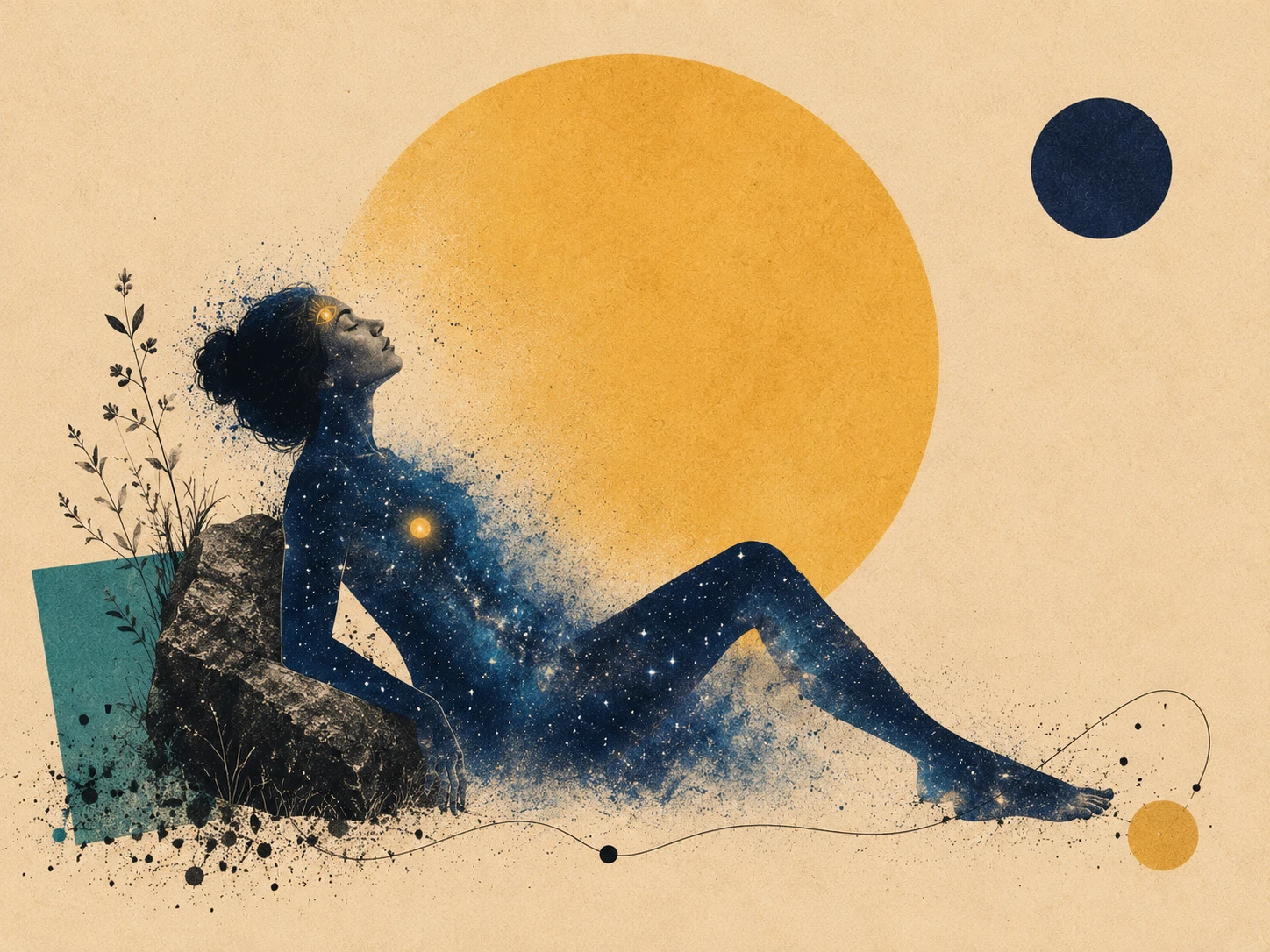 Inner Pause — embodied psychology artwork